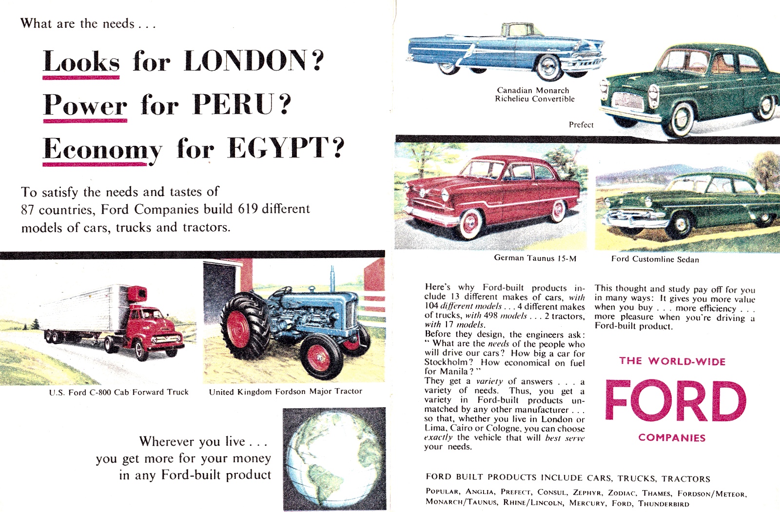 1955 World Wide Fords Cars Trucks Tractors